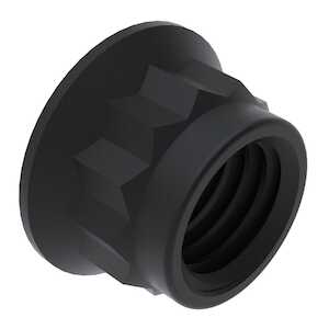 1" - 12 A286 Stainless Steel, Double Hex Locknut w/ Extended Washer, Cadmium Finish