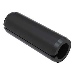 1/16" X 1" Long, Heavy Duty Slotted Spring Pin, Carbon Steel, Black Oiled