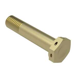 1"-12 X 1-7/16" Grip, Alloy Steel Hex Head Screw, Drilled Head, Cadmium