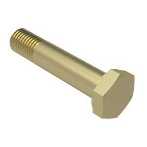 1-12 X 1" Grip Length A286 Stainless Steel Hex Head Bolt, Undrilled, Cadmium