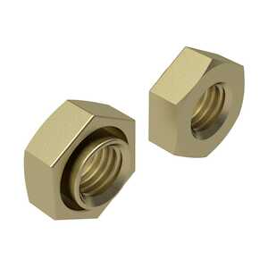 1/4"-28 Hex Locknut, Low Height, Steel, Cadmium Plated