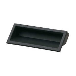 Southco Flush Pull, 1.0-1.4mm (.040-.055 in) Door Thickness, Snap-in, UL94-HB, ABS Plastic, Black