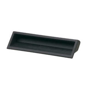 Southco Flush Pull, 1.0-1.4mm (.040-.055 in) Door Thickness, Snap-in, UL94-HB, ABS Plastic, Black