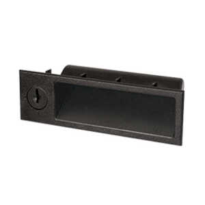 Southco Flush Pull, 1.0-1.4mm (.040-.055 in) Door Thickness, Snap-in, UL94-HB, ABS Plastic, Black