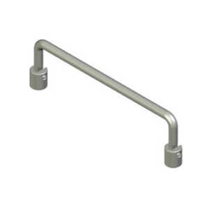 Southco Handle, 128mm (5.04") Hole Centers, Internal Thread, M4 X 0.7, Aluminum Alloy, Anodized, Bright