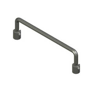 Southco Handle, 128mm (5.04") Hole Centers, Internal Thread, M4 X 0.7, Aluminum Alloy, Anodized, Black