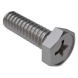 1/4" - 20 X 1" Long, Phillips, Indented Hex Head Machine Screw, Stainless Steel. Specification - ASME B18.6.3