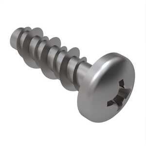 #10 X 1" Long, Pan Head Hi-Low Screw, Phillips, Stainless Steel