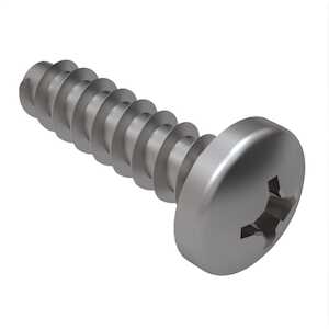 #0 X 1/4" Long, Pan Head Plastite 48-2 Screw, Phillips, Stainless Steel. Specification - Head Per ASME B18.6.3