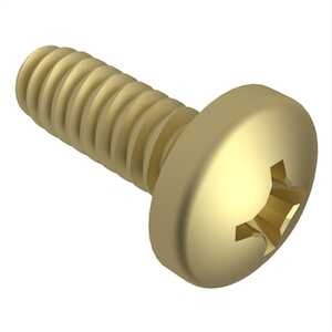 1/4" - 20 X 1" Long, Pan Head Taptite Screw, Phillips, Steel, Zinc Yellow Trivalent, Specification - Head per ASME B18.6.3