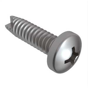 #10 X 3/4" Long, Pan Head, Type 23 Thread Cutting Screw, Phillips, 410 Stainless Steel. Specification - ASME B18.6.3