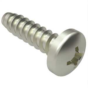 #0 X 5/32" Long, Pan Head, Type B Tapping Screw, Phillips, Steel, Nickel. Specification - ASME B18.6.3