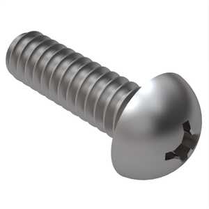 0-80 X 1" Long, Phillips Round Head Machine Screw, Stainless Steel, Passivated. Specification - ASME B18.6.3