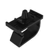 Panduit Arrowhead Mount Wire Saddle, Bevel Entry, .38" Bundle Capacity, Nylon, Black, 50/Pack