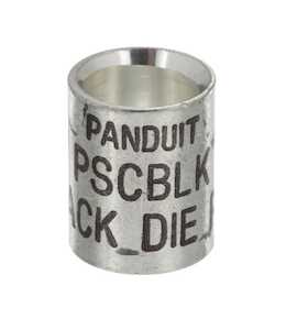 Panduit Copper Parallel Splice, # 12 AWG - # 2/0 AWG, Black, Die Code P45, Length 0.81"