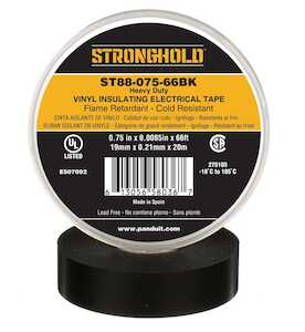 Panduit StrongHold Heavy Duty PVC Electrical Tape, .75" W, 66 ft L