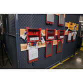 Brady 26 Lock Wall Mounted Group Lockout Tagout Box, Empty, Red