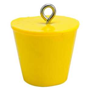 Brady Drain Plug, 6" Diameter, Yellow, Vinyl
