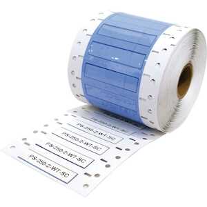 Brady 1" Core Double Sided PermaSleeve Polyolefin Wire Marking Sleeves, .25" Dia x 1" W, White, 1000/Roll