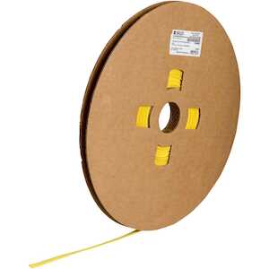 Brady 3" Core PermaSleeve HX Heat Shrink Wire Marking Sleeves, .187" Dia x 175' L, Yellow