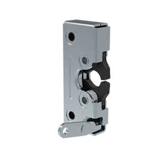 Southco Heavy Duty Rotary Latch, 2 Stage, Perpendicular Lever, 7.2 mm Through Hole, Steel, Zinc Plate, Bright Chromate