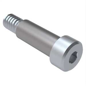 RAF 1/2" X 1/2" L Socket Shoulder Screw, Steel, Zinc Clear Chromate.
