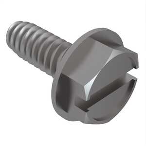 1/4" - 20 - 20 X 1/2" Long, Hex Washer Head Taptite Screw, Slotted, 316 Stainless Steel, Specification - Head per ASME B18.6.3