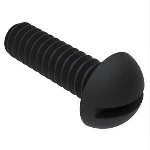 0-80 X 1/2" Long, Slotted Round Head Machine Screw, Brass, Black Oxide. Specification - ASME B18.6.3