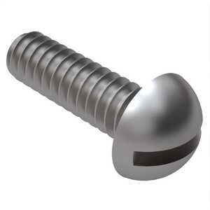 0-80 X 1" Long, Slotted Round Head Machine Screw, Stainless Steel, Passivated. Specification - ASME B18.6.3