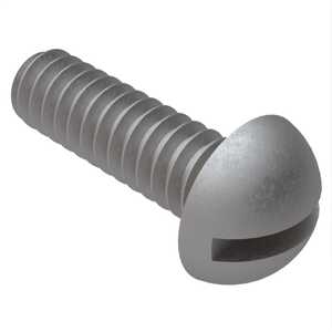 0-80 X 1" Long, Slotted Round Head Machine Screw, Steel. Specification - ASME B18.6.3
