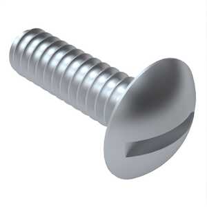 1/2"-13 X 1" Long, Slotted, Truss Head Machine Screw. Steel, Cadmium Plate. Specification - ASME B18.6.3