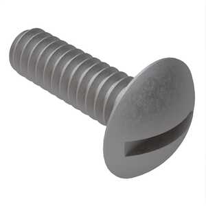 1/2"-13 X 1" Long, Slotted, Truss Head Machine Screw. Steel, Plain. Specification - ASME B18.6.3