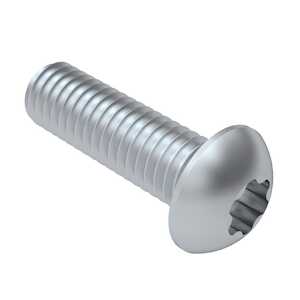 Stanley 10-24 X 1/2" Long, Button Head Socket Screw. Alloy Steel, Torx Plus Drive. Zinc Clear Trivalent, Commercial. Specification - ASME B18.3