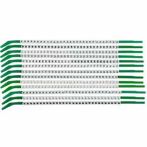 Brady ClipSleeve A to M Wire Markers, 10 Wands/Pack, 18 AWG, Maximum Wire Dia .11"