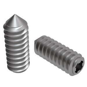 0-80 X 1/16" Long, Cone Point, Socket Set Screw. 4 Spline, Stainless Steel. Specification - ASME B18.3 (Except Drive)