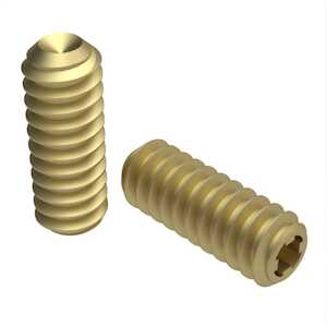 0-80 X 1/16" Long, Cup Point, Socket Set Screw, 4 Spline, Alloy Steel, Cadmium Yellow, Specification - ASME B18.3 (Except Drive)