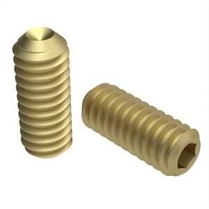 0-80 X 1/16" Long, Cup Point, Socket Set Screw, Hex Drive, Alloy Steel, Cadmium Yellow, Specification - ASME B18.3