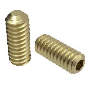 1/2" - 20 X 3/8" L, Flat Point, Headless Socket Set Screw, Hex Drive, Alloy Steel, Cadmium.