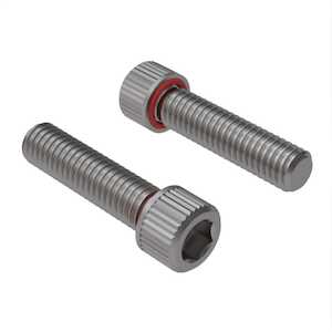 Zago 0-80 X 1/8" L, Hex, Socket Cap Sealing Screw, Stainless Steel, Silicone O-Ring