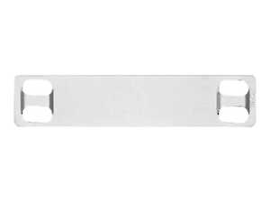 Panduit Marker Plate, 3.5" x 0.75" (88.9 mm x 19.1 mm), Aluminum, Silver, 1000/Pack