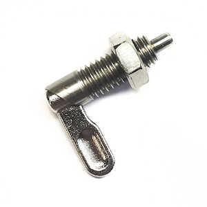 Vlier Indexing Pin, .98" Handle Length, 3/8-16 Thread, .157" Nose Dia, Stainless Steel