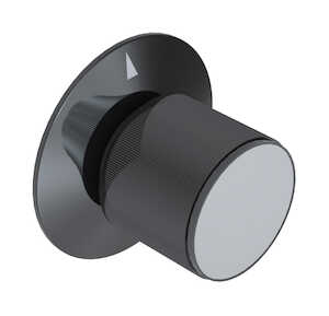 Keystone Skirted Knob, .50" Dia., Black