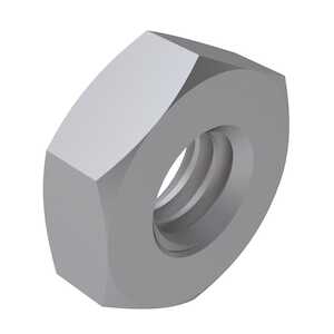 0-80 Small Pattern Machine Screw Nut. 1/8" W X 3/64" H, Brass, Tin.