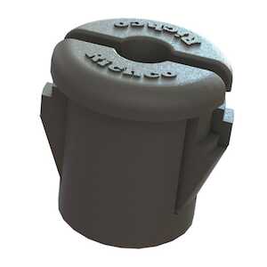 Richco .375" Snub Bushing, .45" Head Dia, Nylon, Black, 500/Pack