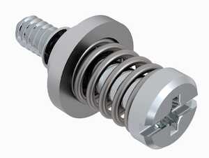 Southco Captive Heat Sink Screw, 4-40 Thread, Flare-in, Phillips Slotted Combo