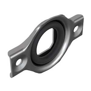 Southco Vise Action Compression Latch Flush Mounting Bracket, Stainless Steel, Passivated, Silver