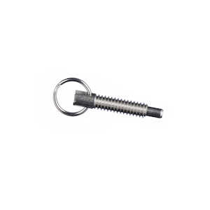 Vlier Stainless Steel Pull Ring Retractable Plunger 1/2-13 Outside Thread