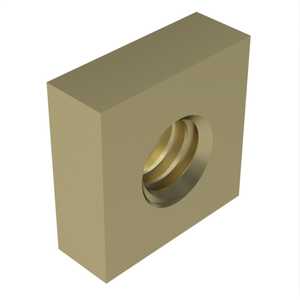 1-3/4" - 5 Square Nut. 2-5/8" W X 1-3/8" H, Steel, Zinc Yellow Trivalent.