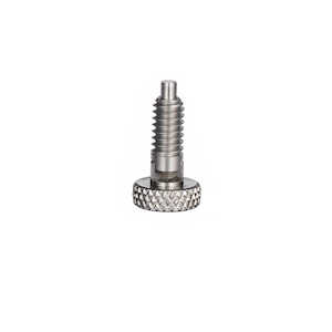 Vlier Stainless Steel Knurled Knob Locking Retractable Plunger 1/2-13 Outside Thread