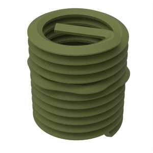 KATO CoilThread® Tanged Locking Insert, 1-1/2-12 X 1 D, 304 Stainless Steel, Cadmium, MS21209F2410P